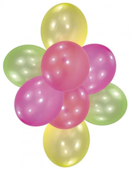 10 x Luftballon Neon Durchmesser 27.5cm