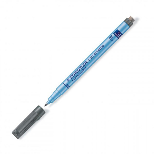 Folienstift Staedtler F mit Filzwischer abwischbar schwarz