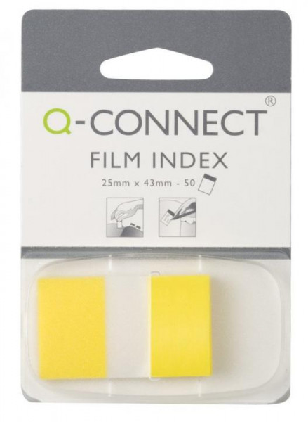 Q-Connect Index Haftstreifen 25x43mm gelb