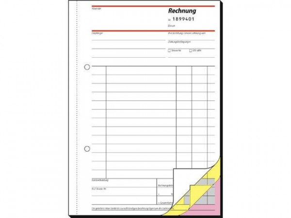 Rechnungen mit fortlaufender Nummerierung - A5