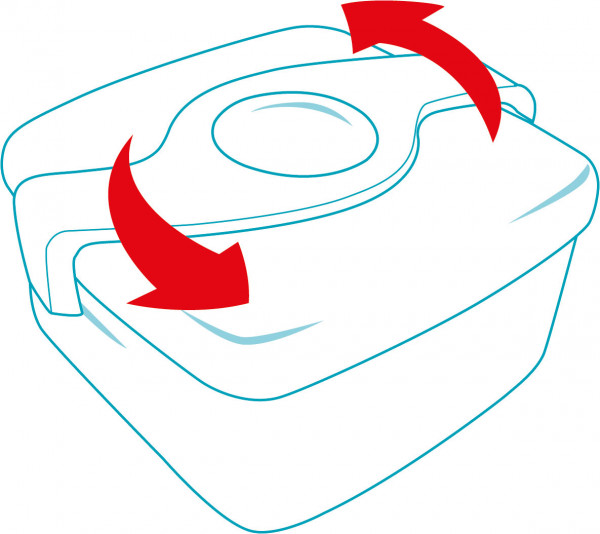 Brotbox für Kinder mit 2 Fächern und Drehverschluss pink.2