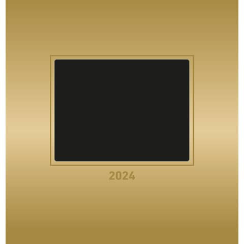 Foto Bastelkalender 2024 A4 gold | schwarze Seiten