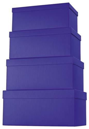 Geschenkkarton 4-teiliges Geschenkboxen Set dunkel blau