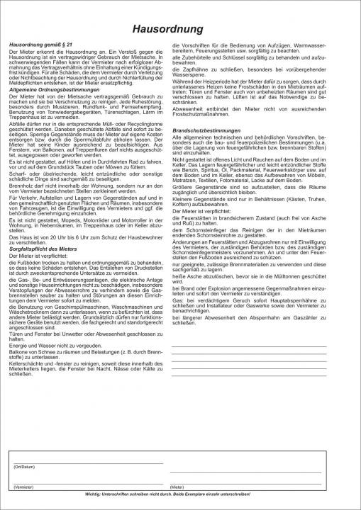 Rnk 524 Mietvertrag Fur Wohnungen Paper Markt Buroartikel Schulbedarf Burobedarf