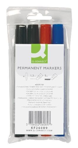 Q-CONNECT Permanentmarker 4er Etui
