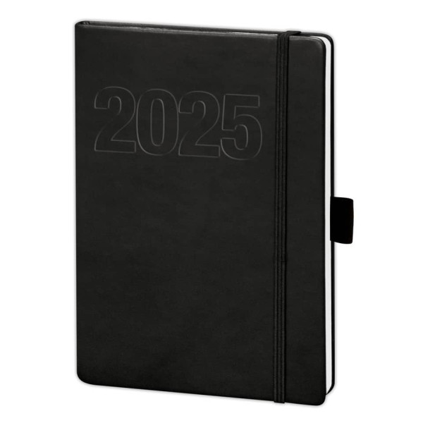 BSB V-Book Buchkalender schwarz A5 2025