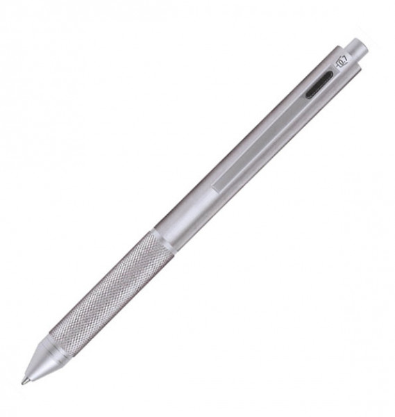 Alu Kugelschreiber 4 in 1 mit Druckbleistift silber