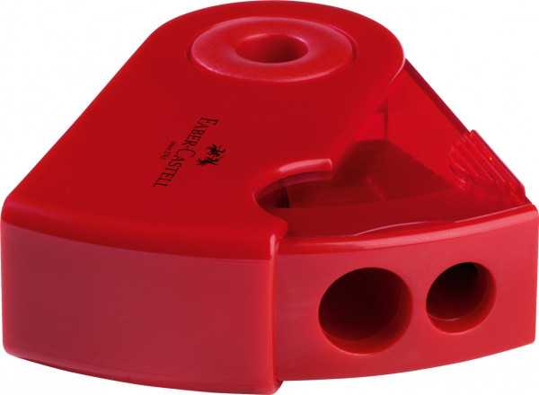 Faber-Castell Anspitzer mit Schutzhülle rot