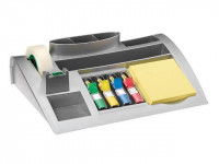 Schreibtischorganizer silber metallic gefüllt Schreibtischorganizer silber metallic gefüllt