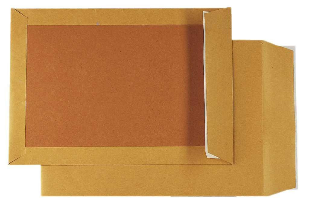 Versandtaschen B4 ohne Fenster braun mit Papprückwand 125 Stück