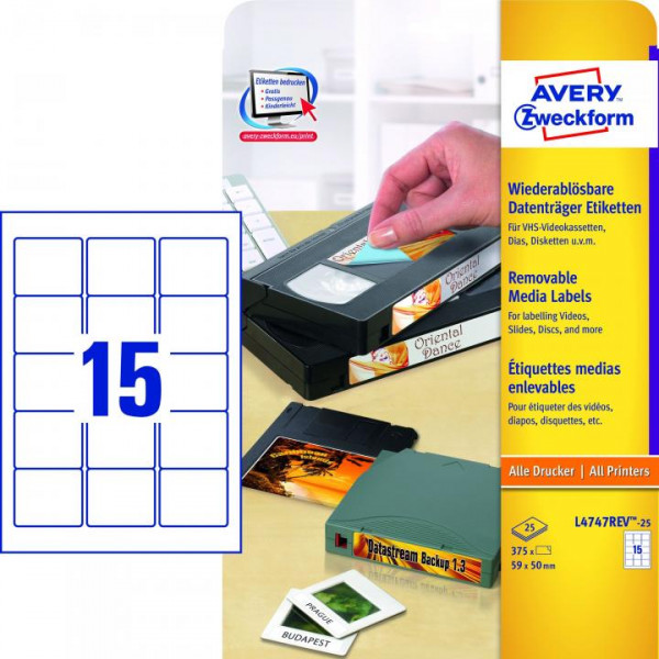 Avery Zweckform L4747rev 25 Etiketten Fur Speichermedien Paper Markt Buroartikel Schulbedarf Burobedarf