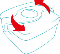 Vorschau: Brotbox für Kinder mit 2 Fächern und Drehverschluss pink.2 Vorschau: Brotbox für Kinder mit 2 Fächern und Drehverschluss pink.2