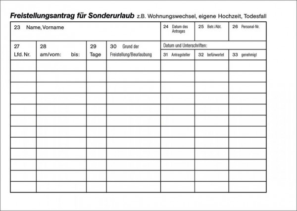 RNK 2914 Urlaubs- und Freistellungsantrag A6