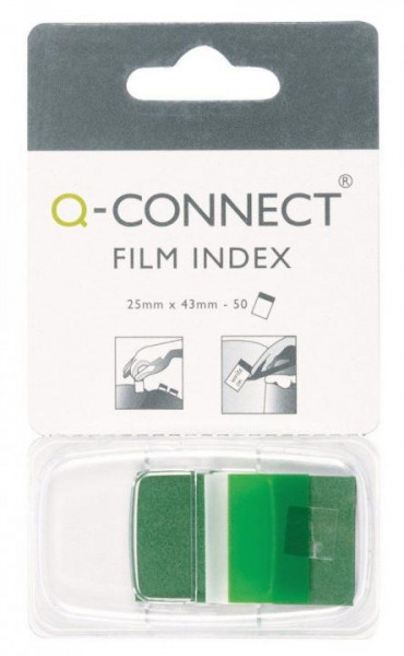 Q-Connect Index Haftstreifen 25x43mm grün