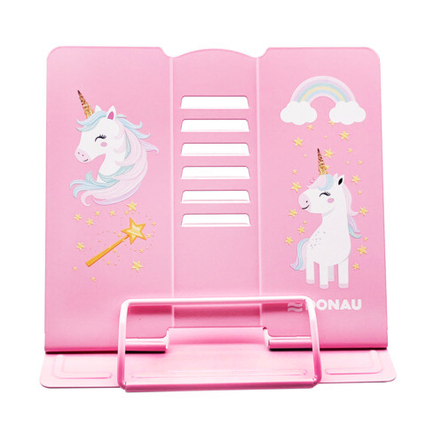 Einhorn Leseständer Metall für Bücher & Tablets rosa