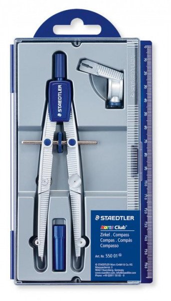 Staedtler Schnellverstellzirkel aus Metall blau silber