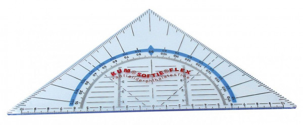 Geodreieck 16cm ohne Griff bruchsicher