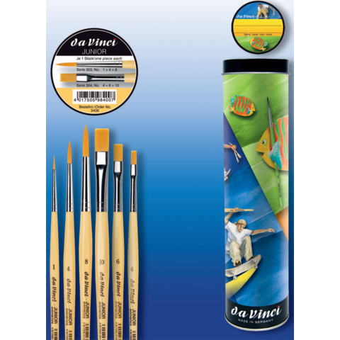 6 Synthetik Pinsel Gr. 1+4+8 / 4+6+10 DA VINCI Junior