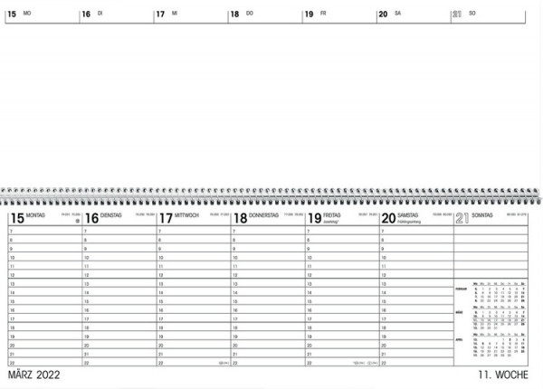 Zettler Pultkalender 2023 1 Woche auf 2 Seiten quer_1