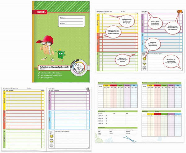 Roth Schreiblern Hausaufgabenheft 1.Klasse Format A4