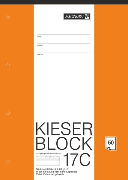 Brunnen Kieserblock A4 liniert Lineatur 21 ( 17C )