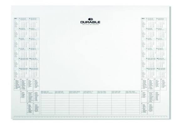 DURABLE Kalenderblock Ersatzblock für Schreibunterlage 7291 Papier weiß 25 Blatt