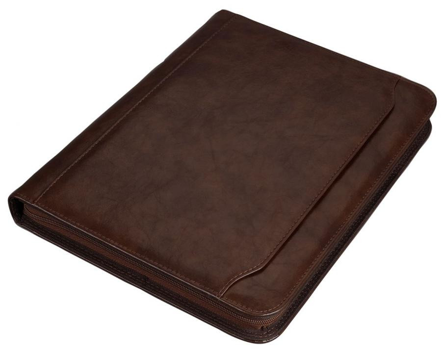 Schreibmappe Verkaufsmappe A4 Lederimitat braun