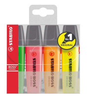 Textmarker Stabilo Boss im 4er Etui Textmarker Stabilo Boss im 4er Etui