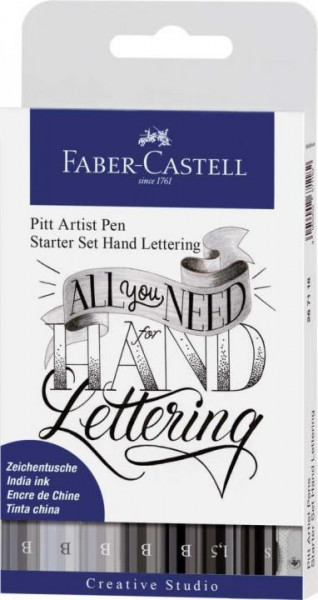 8 Tuschestifte für Handlettering Faber-Castell Starterset