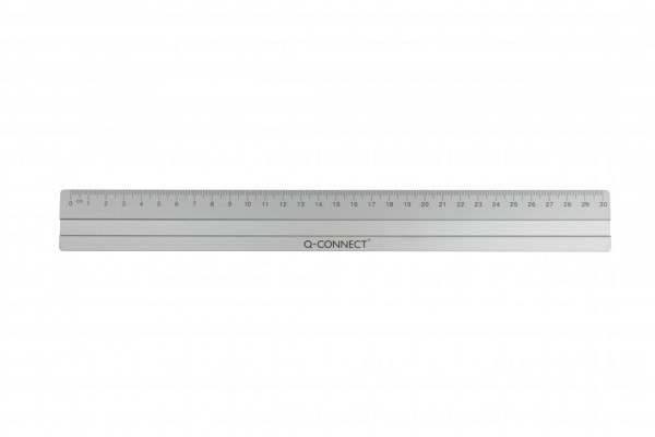 Q-Connect Lineal Alu silber wahlweise 20cm - 50cm