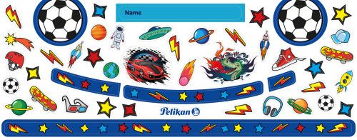 Pelikan Sticker Fussball blau für Pelikan Malkasten K12 und K24