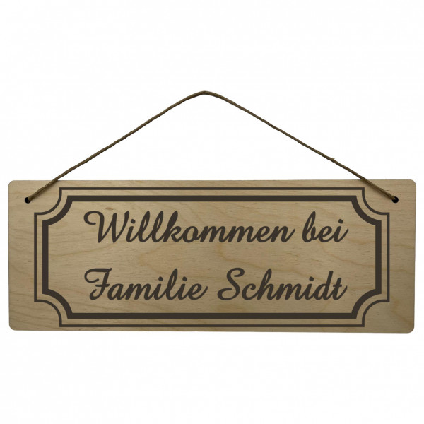 Holz Schild Rechteck personalisierbar