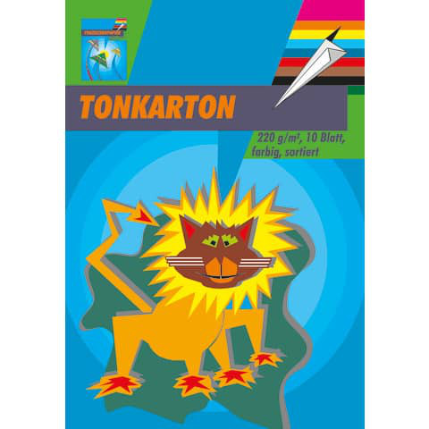 Fotokartonblock A3 mit 10 Blatt farbig sortiert 220 g/qm