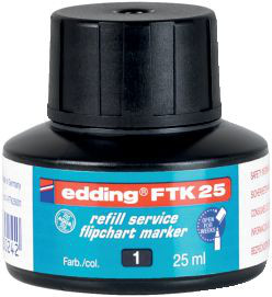 edding Nachfülltinte Flipchartmarker 25 ml schwarz