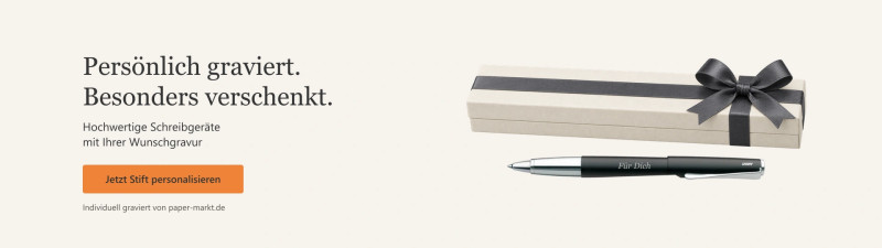Personalisierbare Stifte mit Wunschgravur bei Paper Markt
