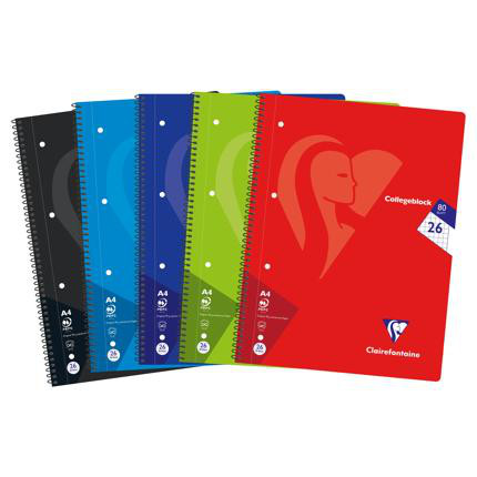 Collegeblock A4 kariert mit Rand Lineatur 26 Clairefontaine