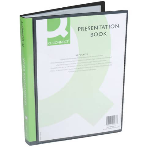 Q-Connect Schwarz Mappe, Sichtbuch Mit Transparenter Sichttasche (A4) - Image 4