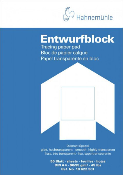 Transparentpapier Block A4 90/95 g/m² 50 Blatt