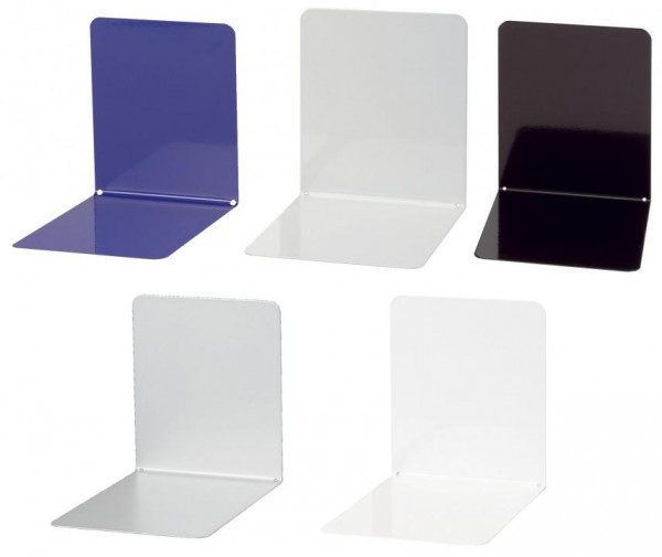 Buchstütze aus Metall breit 120mm 2 Stück verschiedene Farben