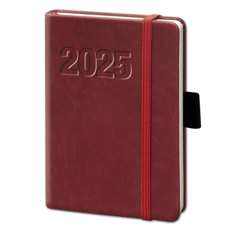 bsb Buchkalender "V-book" 1 Wochen / 2 Seiten A6 bordeaux
