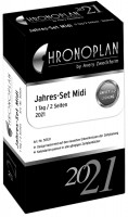Chronoplan Jahres-Set Midi 2021 1 Tag 2 Seiten