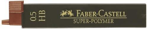 Faber-Castell Bleistiftminen SUPER-POLYMER-0-5-mm-HB-tiefschwarz-12-Minen