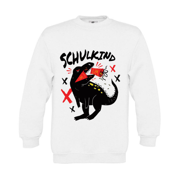 Sweatshirt Kinder Schule - Schulstart Schulkind T-Rex