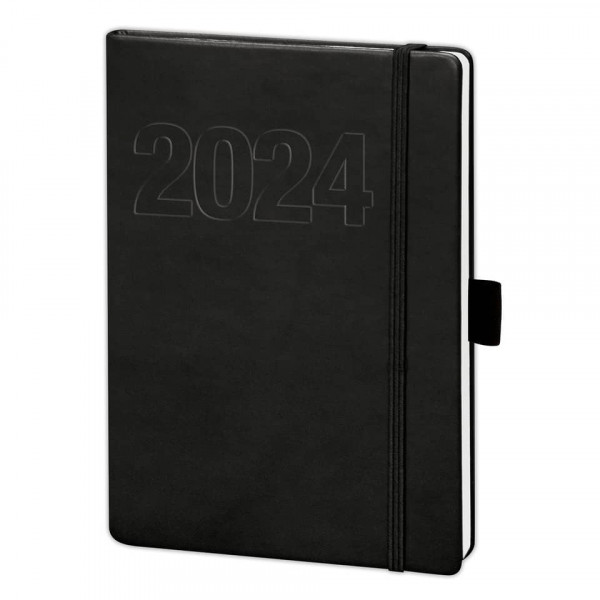 BSB V-Book Buchkalender schwarz A5 2024