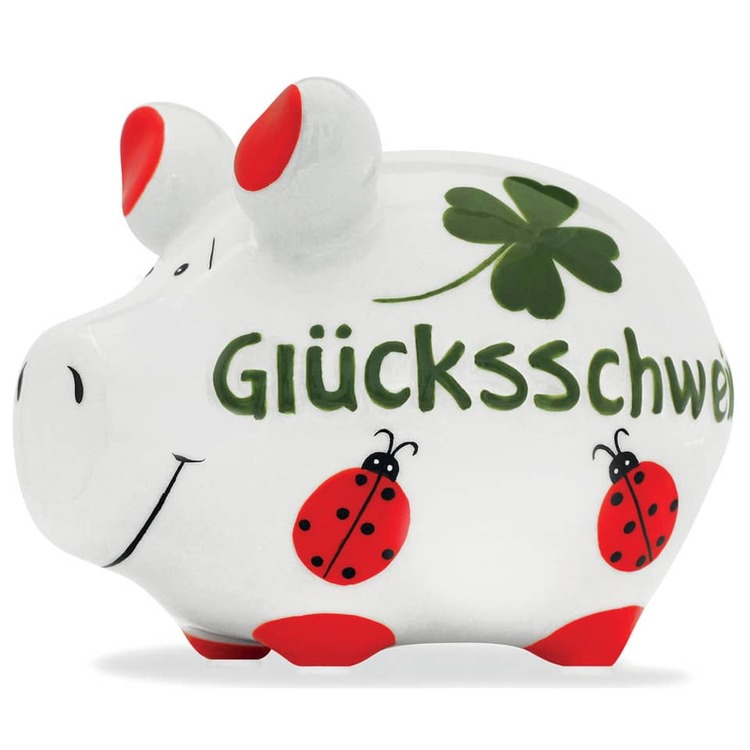 Aimant Porcelaine Cochon Porte-bonheur KCG - 3,5 X 4,5 Cm - Rouge - Neuf - Origine Chine