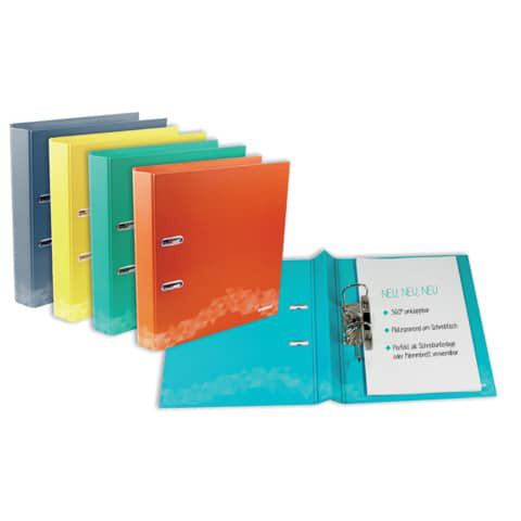 Donau Gelb Ordner, Flip Faltbar Ordner Stabile Pappe 7,5 Cm Din A4 (A4, 75 Mm, 1 Stk.) - Image 3
