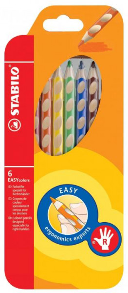 Stabilo EASY colors Buntstifte 6 Farben für Links- und Rechtshänder