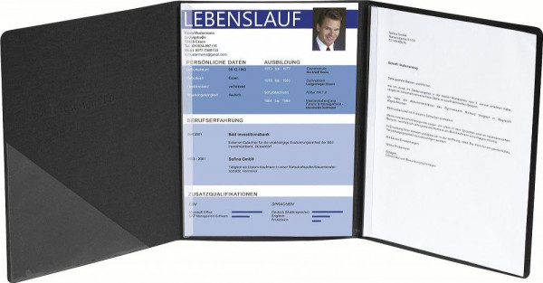Exacompta Bewerbungsmappe schwarz 3-teilig