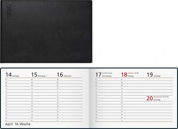 Rido Taschenkalender Septimus blau 1Woche//2Seiten 2020