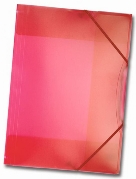 Folia Sammelmappe mit Gummiband A3 transparent rot